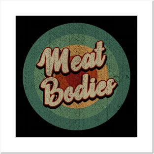 Circle Retro Vintage Meat Bodies Posters and Art
